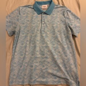 Goodfellow & Co Men's Patterned Blue Polo Shirt